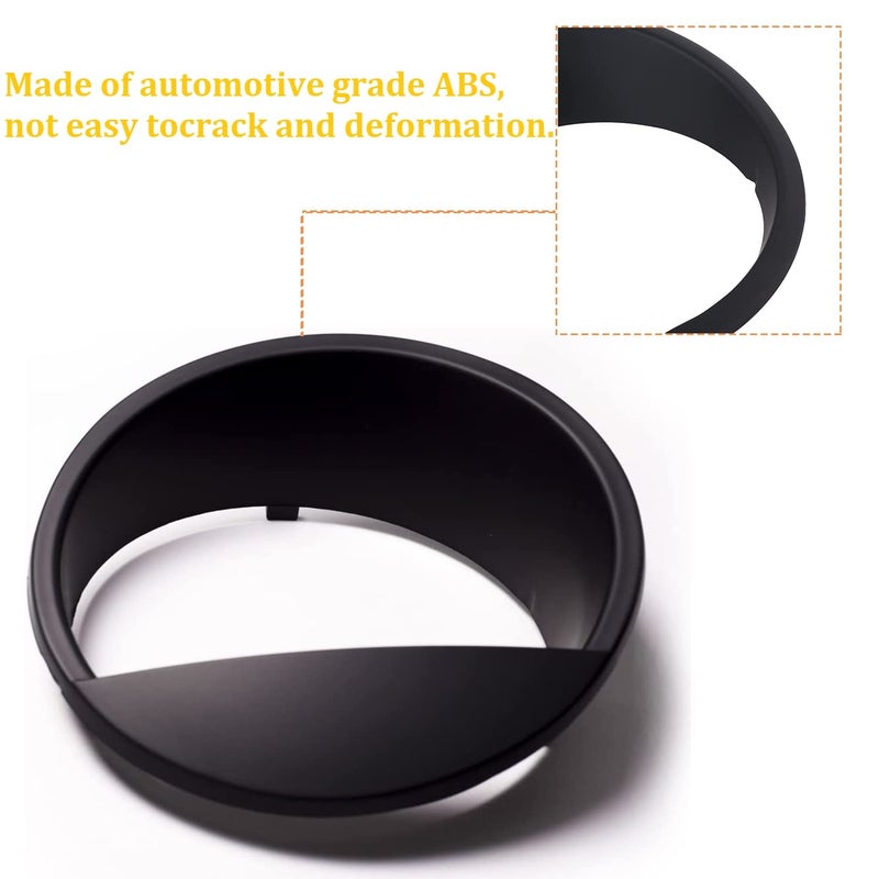 Bolaxin for Jeep Accessories Angry Bird Style Headlight Lamps Cover Ring Trim Compatible with Wrangler JK & Unlimited 2007-2018 Mods Decor (Black) - Image 3